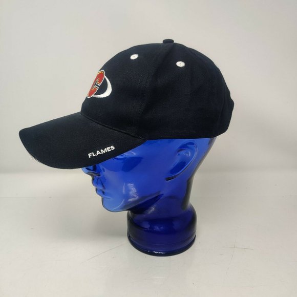 NHL Calgary Flames Black Hat Cap Baseball Men's Strapback - Picture 3 of 9